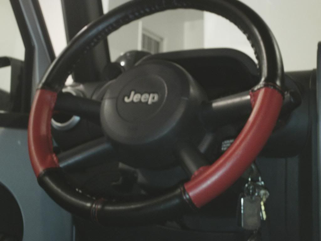 Made a Steering Wheel Wrap for my JK Jeep Wrangler JK